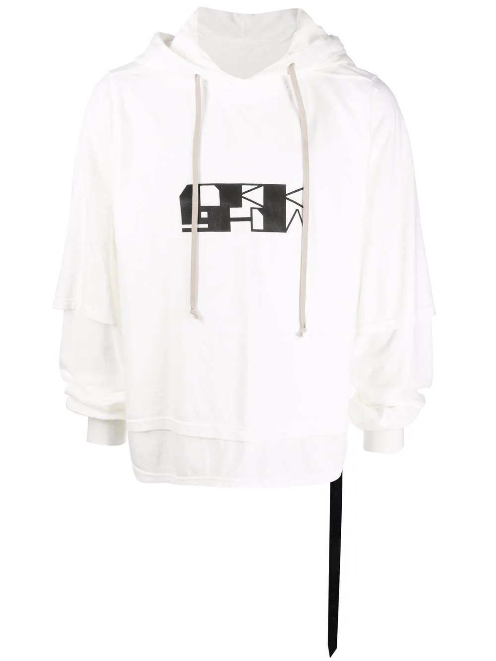 logo-print cotton hoodie - 1