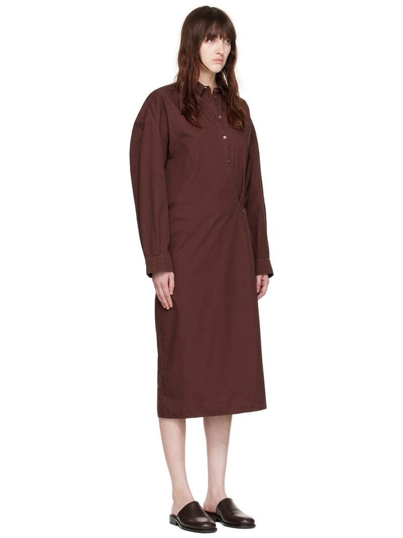 Lemaire Burgundy Twisted Midi Dress outlook