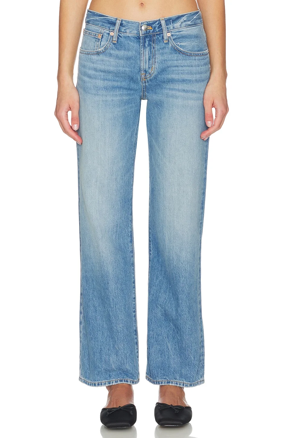 Low Rise Straight Leg Jeans - 1