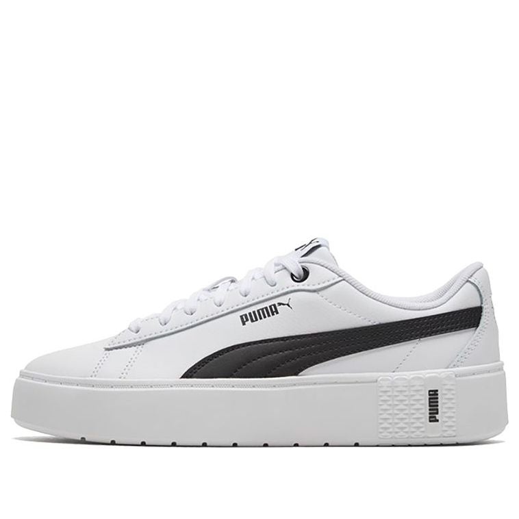 (WMNS) PUMA Smash Platform V2 L 'White Black' 373035-02 - 1