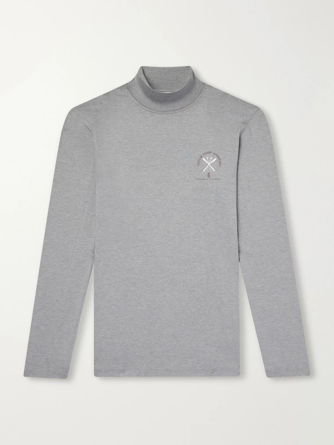 Logo-Print Silk-Blend Turtleneck Ski Base Layer - 1