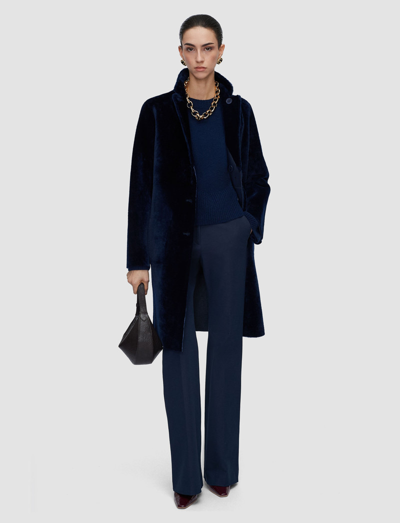 JOSEPH Britanny Reversible Soft Shearling Jacket outlook