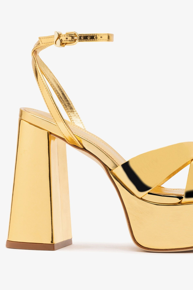 Dolly X Platform Sandal In Gold Specchio 4