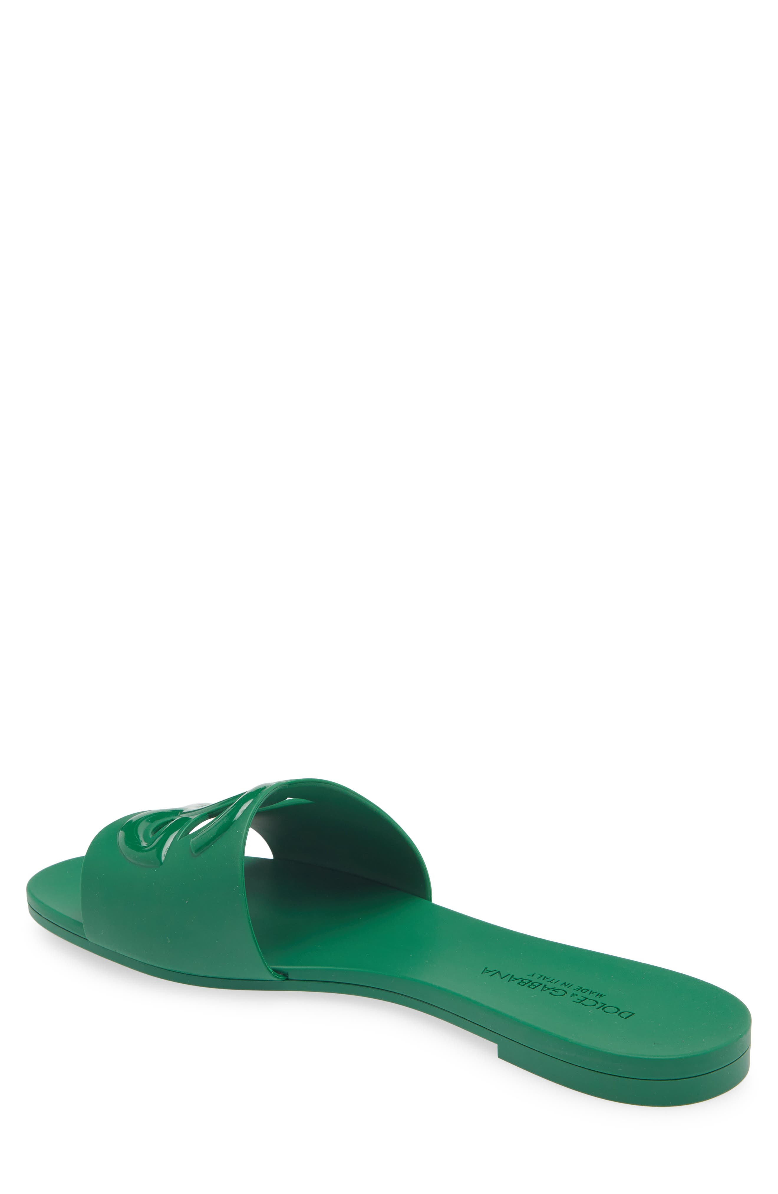 Dolce&Gabbana Bianca Interlock Slide Sandal in Green at Nordstrom - 2
