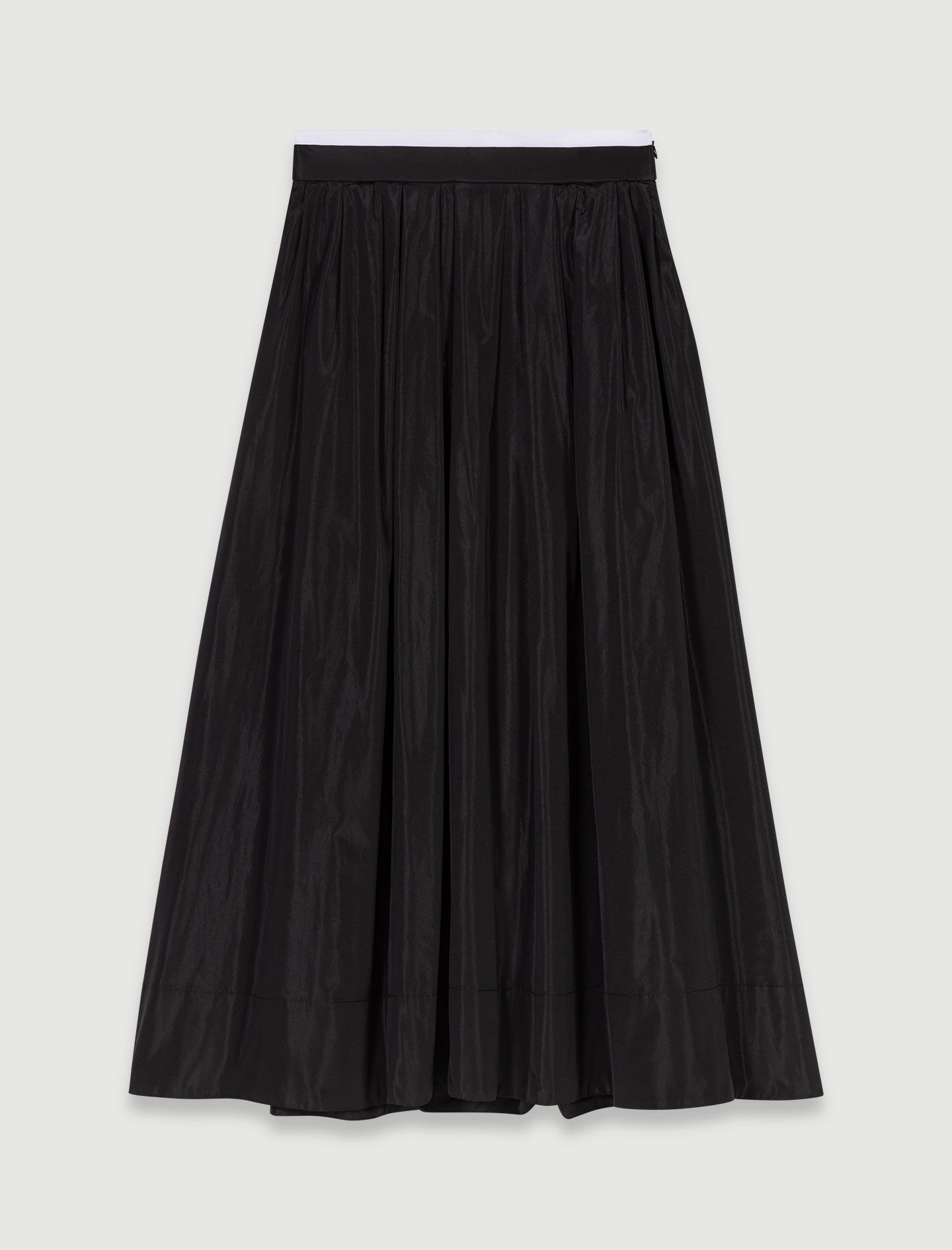 Long skirt with contrast waistband - 1