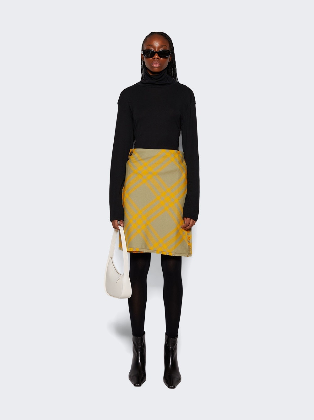 Ip Check Pattern Skirt Yellow - 2