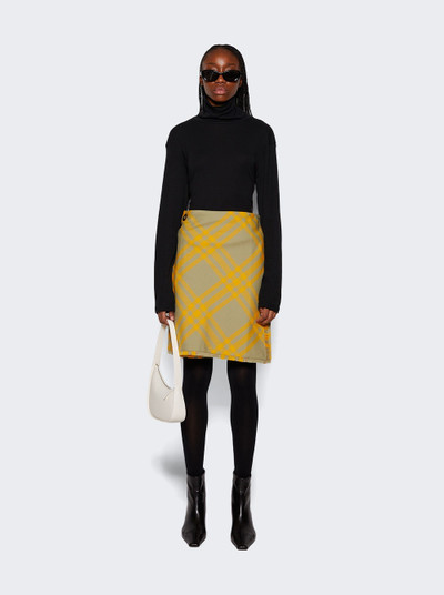 Burberry Ip Check Pattern Skirt Yellow outlook