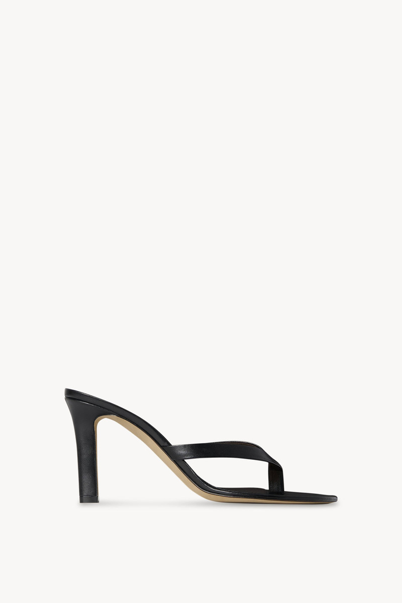 Sacha Heel Thong Sandal in Leather 1