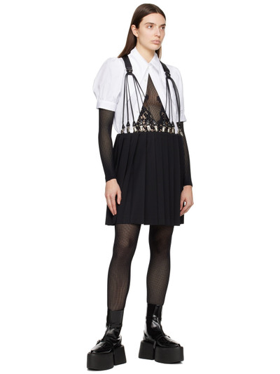 Noir Kei Ninomiya Black Suspender Midi Skirt outlook