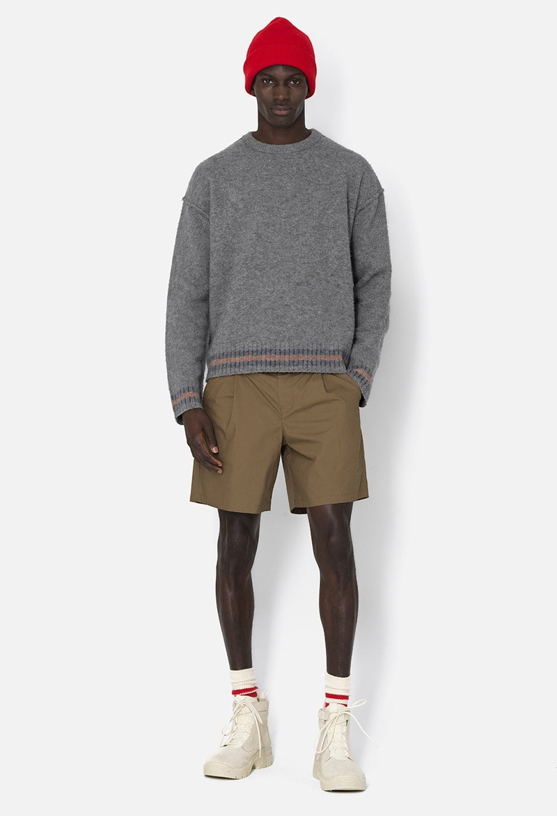 BRUSHED WOOL VARSITY CREW 4