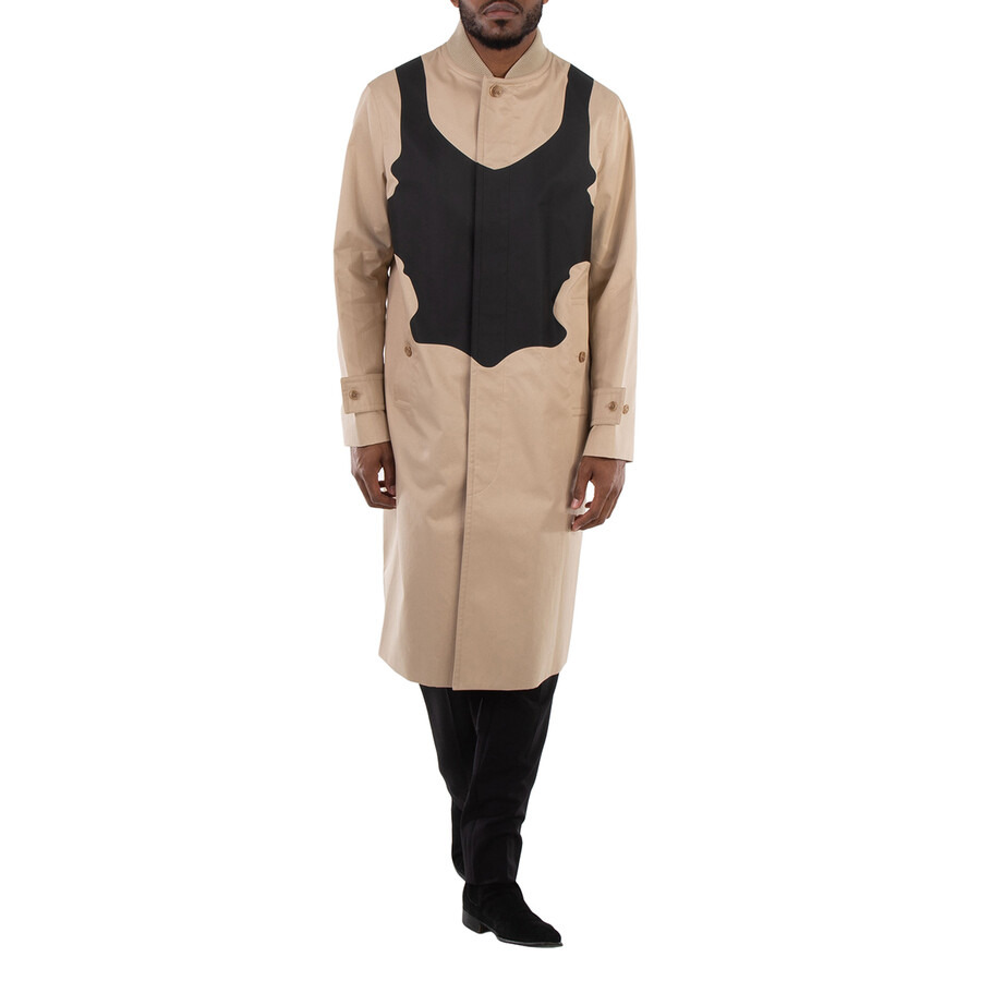 Burberry Soft Fawn Cotton Gabardine Reconstructed Print Car Coat - 3