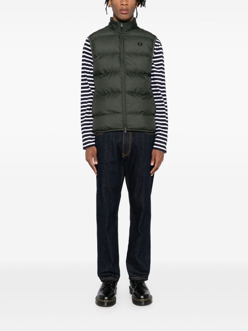 Fred Perry logo-embroidered padded jacket outlook