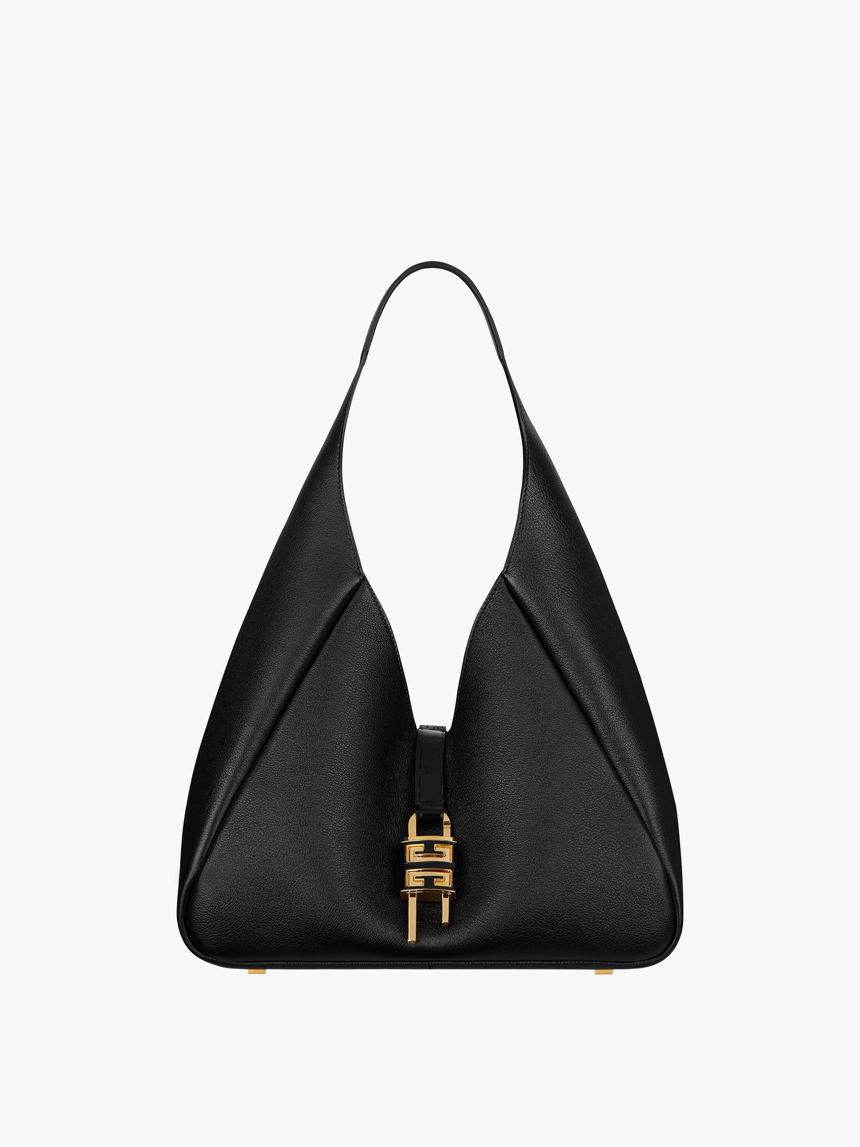 MEDIUM G-HOBO BAG IN GRAINED LEATHER - 1