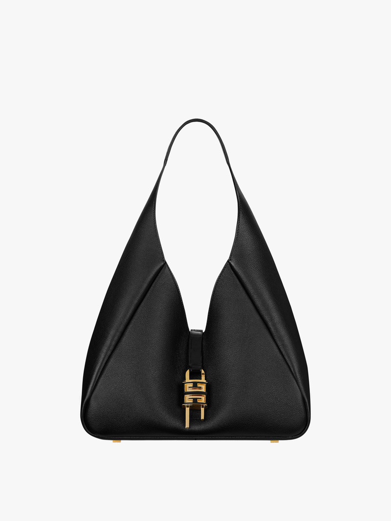 MEDIUM G-HOBO BAG IN GRAINED LEATHER 1