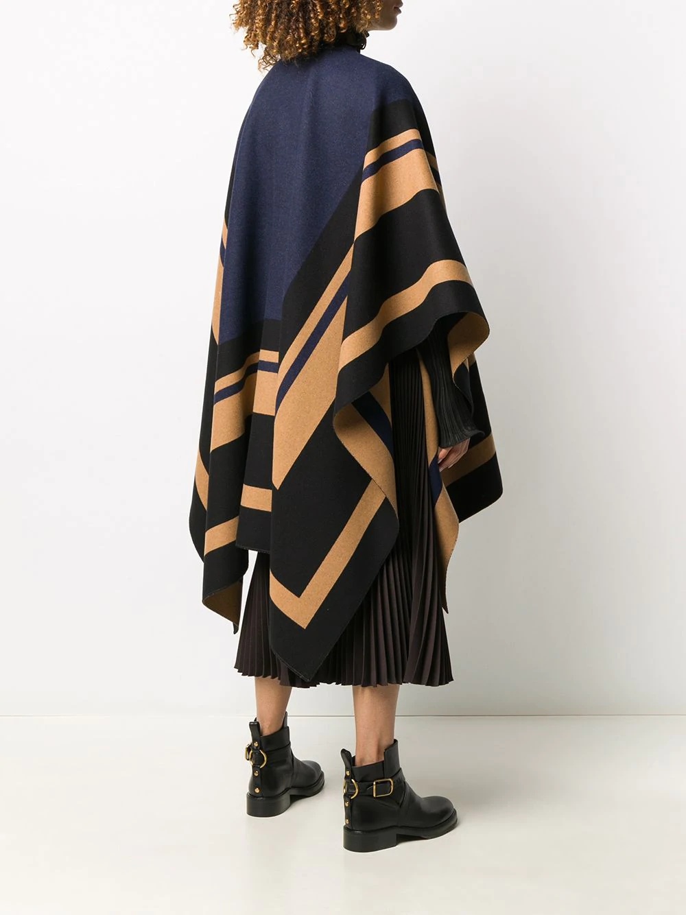 striped wool cape  - 4