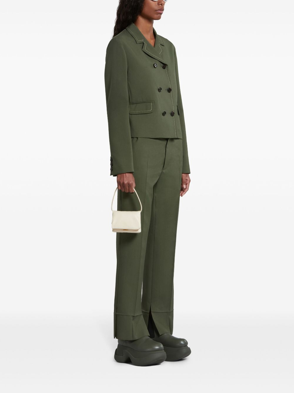 straight-leg tailored trousers - 3