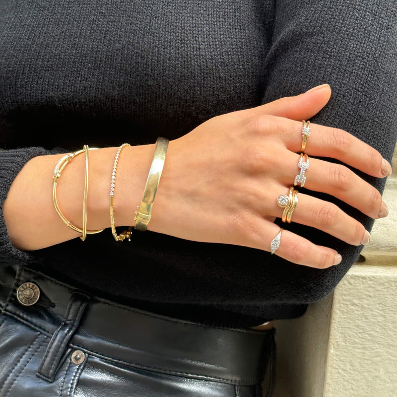 Gold Cigar Bangle 6