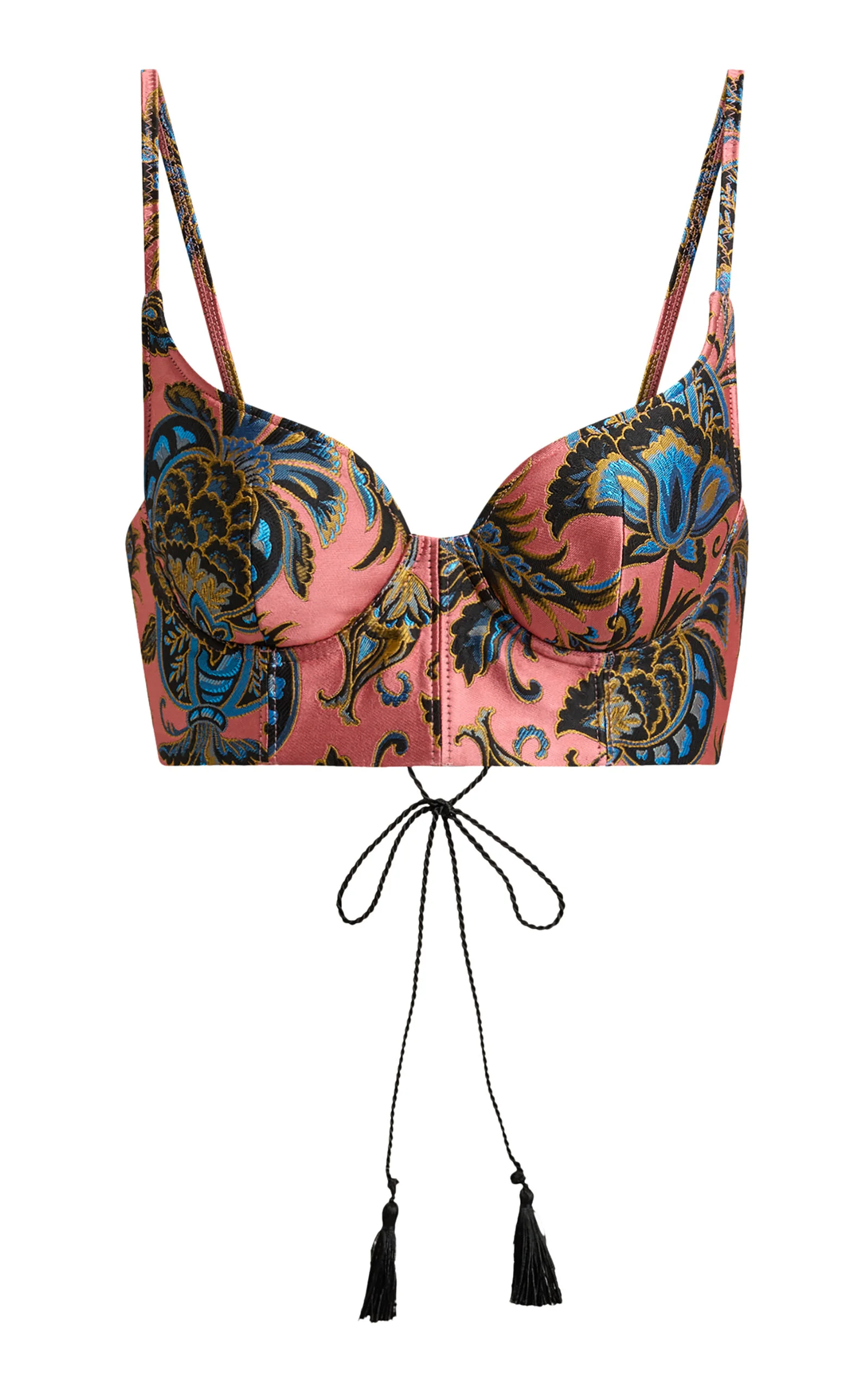 Lightweight Brocade Bustier Top multi - 1