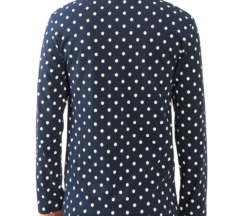 COMME des GARCONS PLAY Polka dots Printing Long Sleeves Tee 'Blue' AZ-T166-051-2 - 5