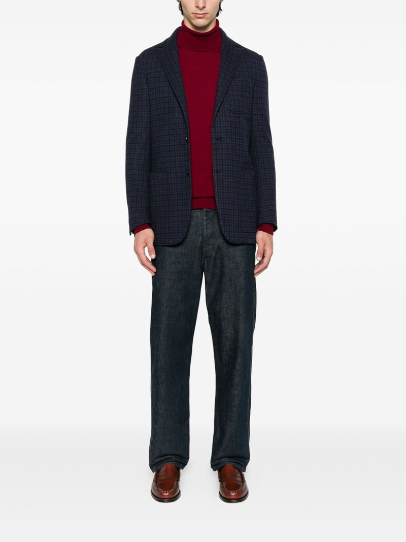 Canali checked two-button blazer outlook