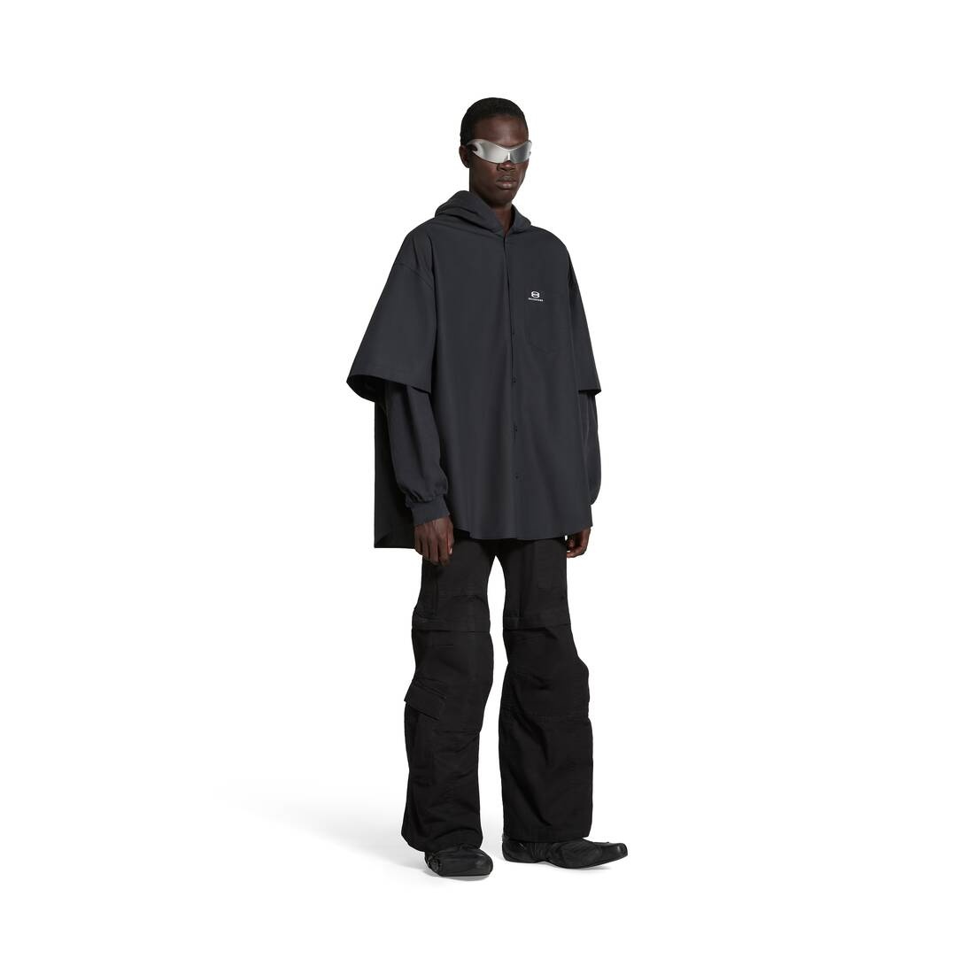 Men's Unity Sports Icon Patched Shirt Large Fit in Black - 2