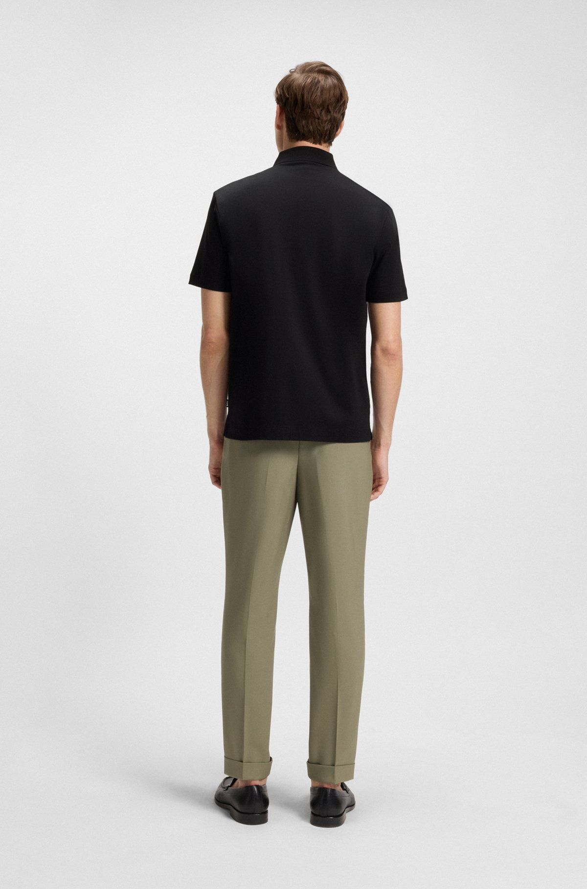 MERCERIZED-COTTON POLO SHIRT WITH DOUBLE MONOGRAM - 5