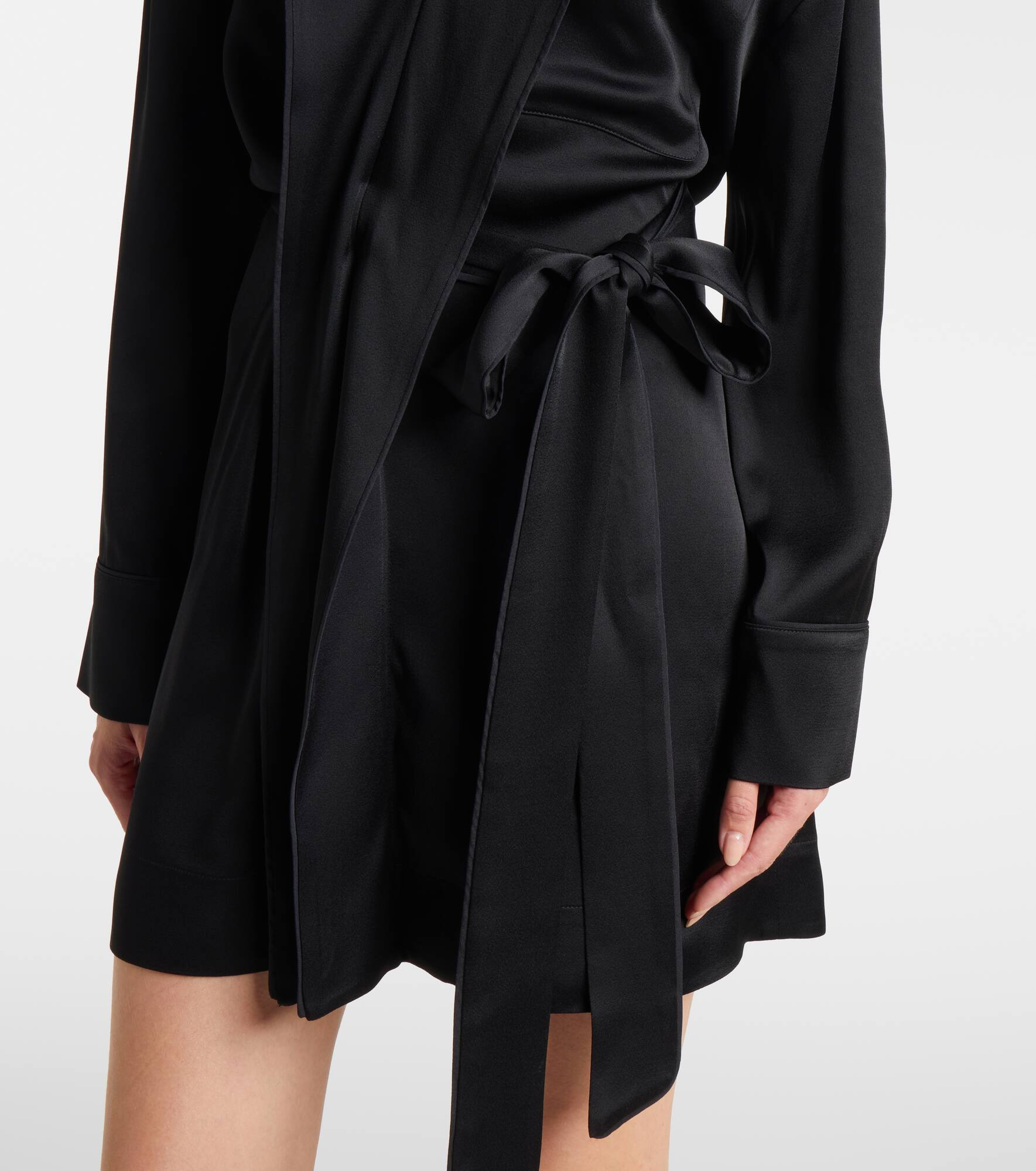 Satin wrap dress - 5