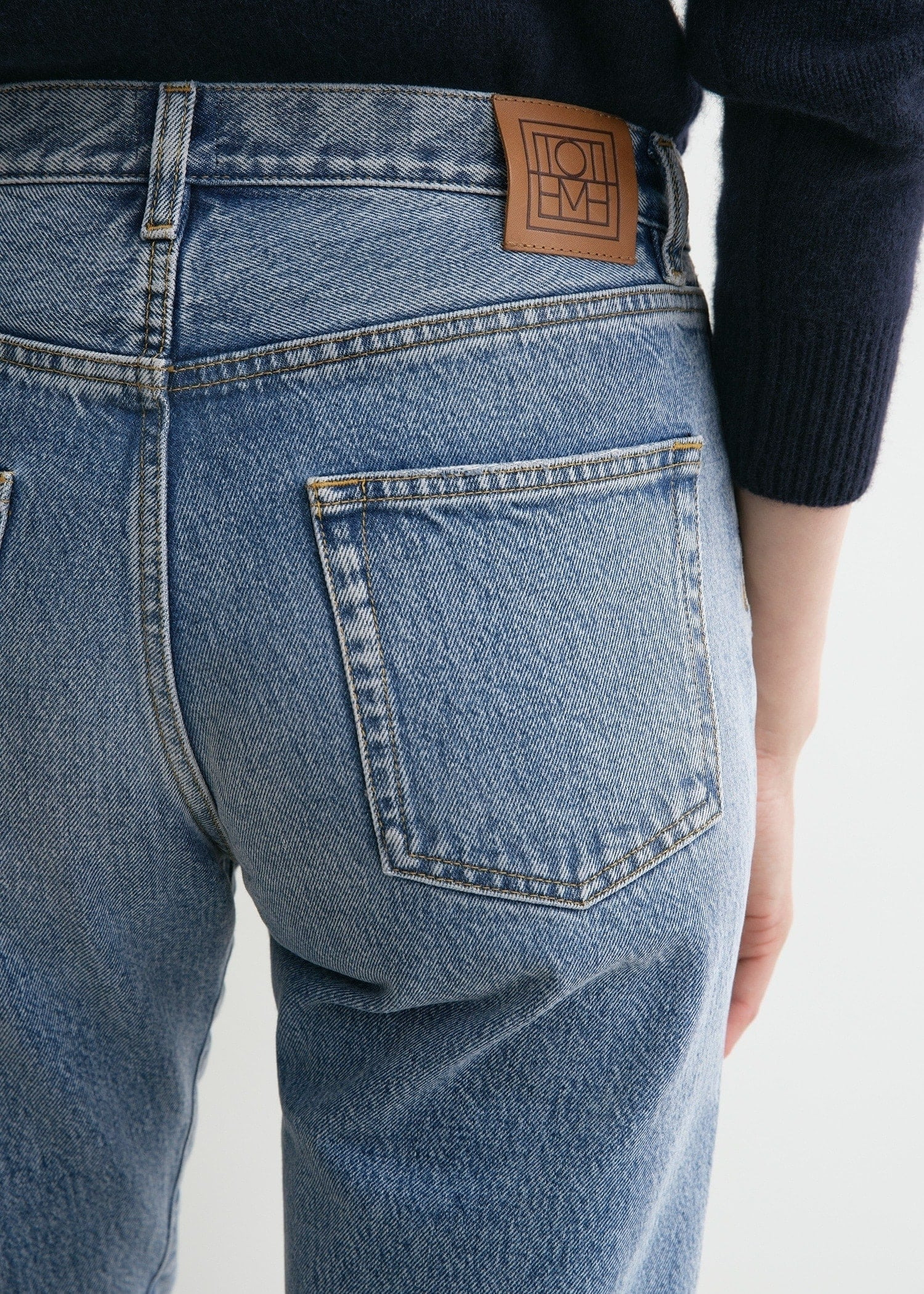 Twisted seam denim worn blue - 6