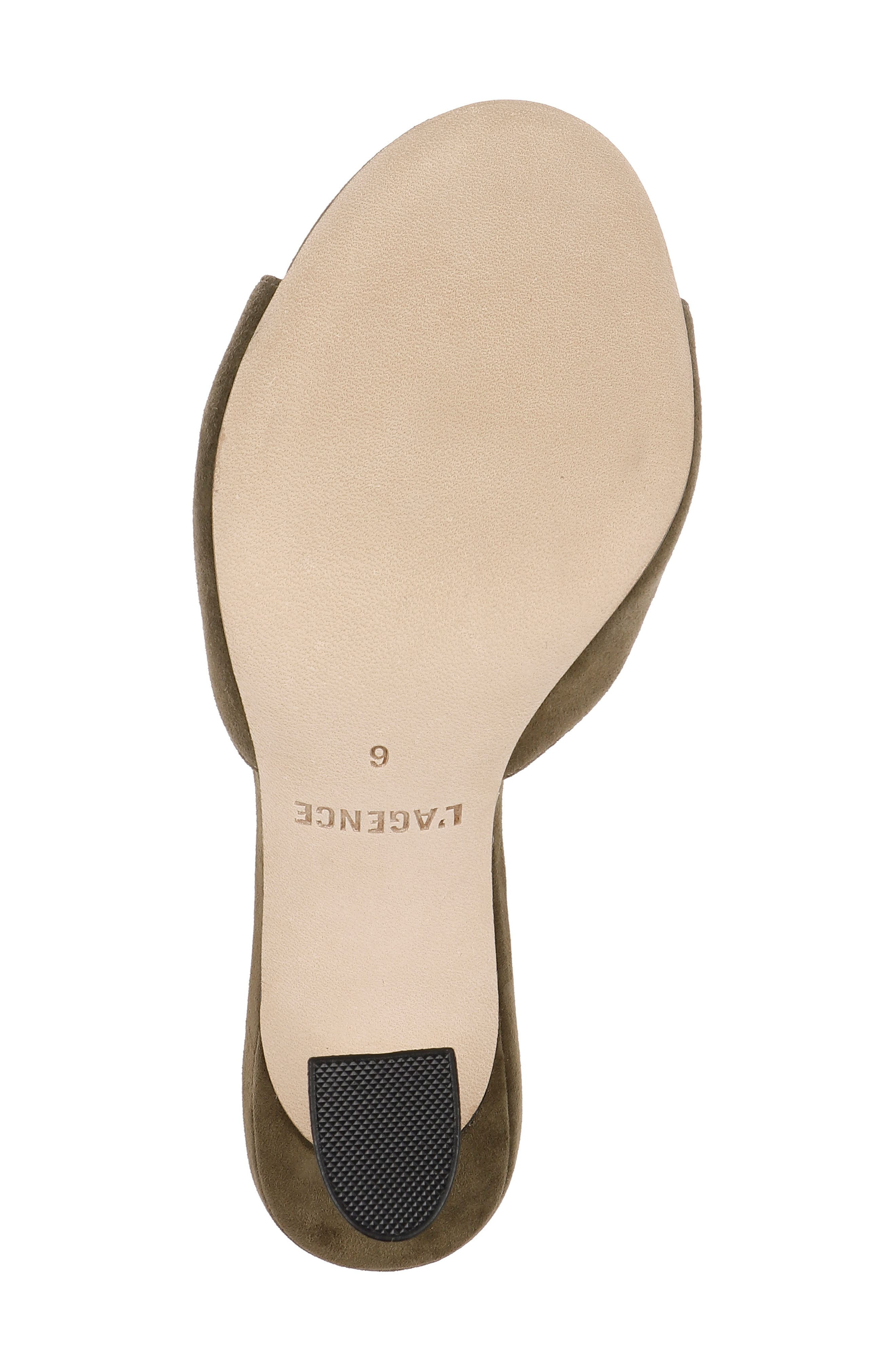 L'AGENCE Avery Slide Sandal in Olive Suede at Nordstrom - 6