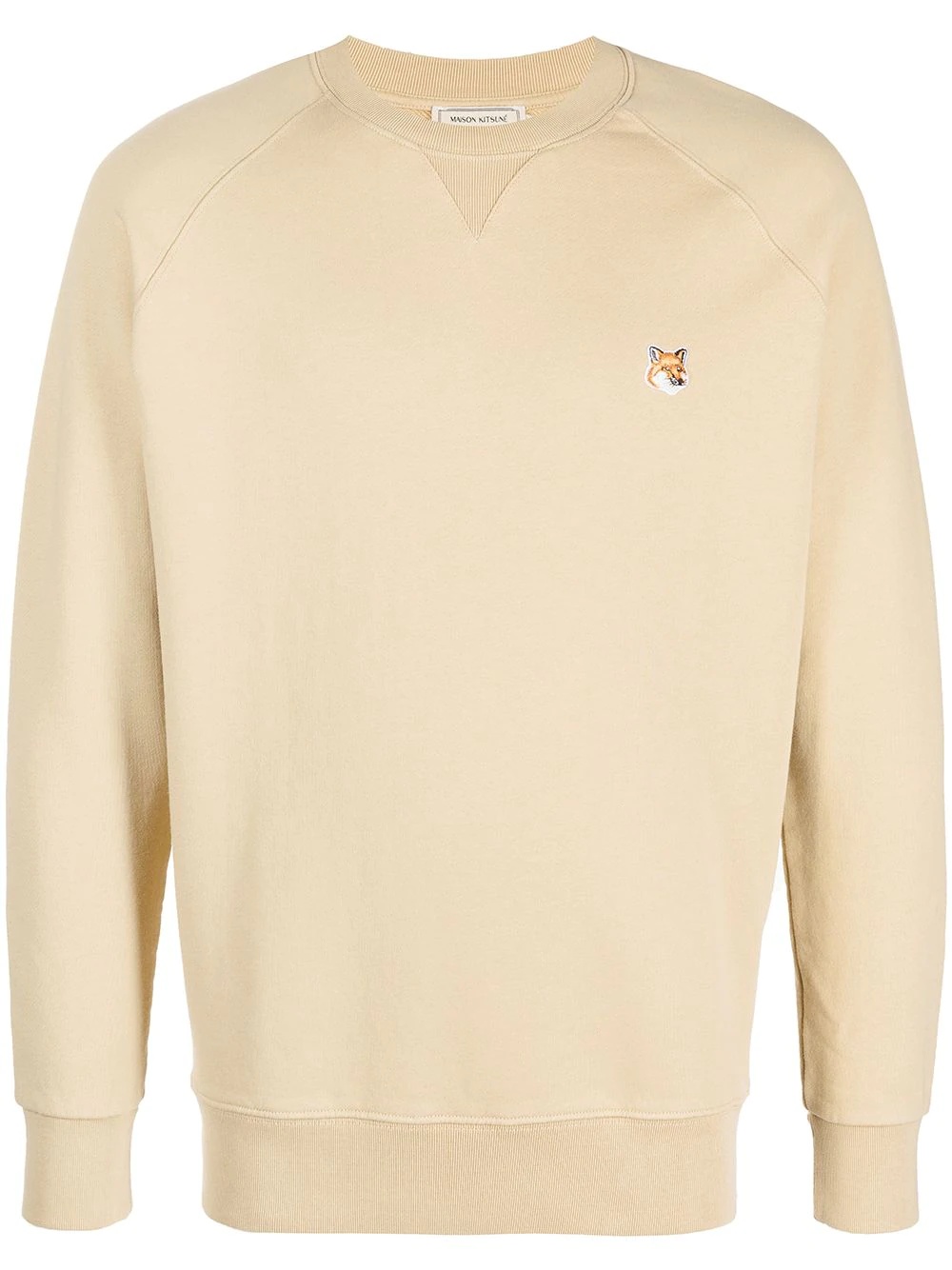 Fox-patch crew neck sweatshirt - 1