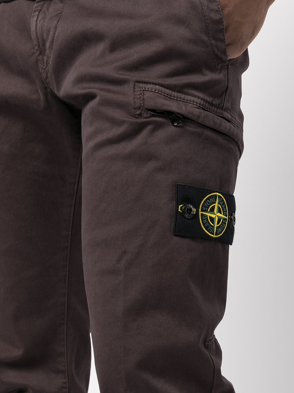 logo-patch straight-leg trousers - 5