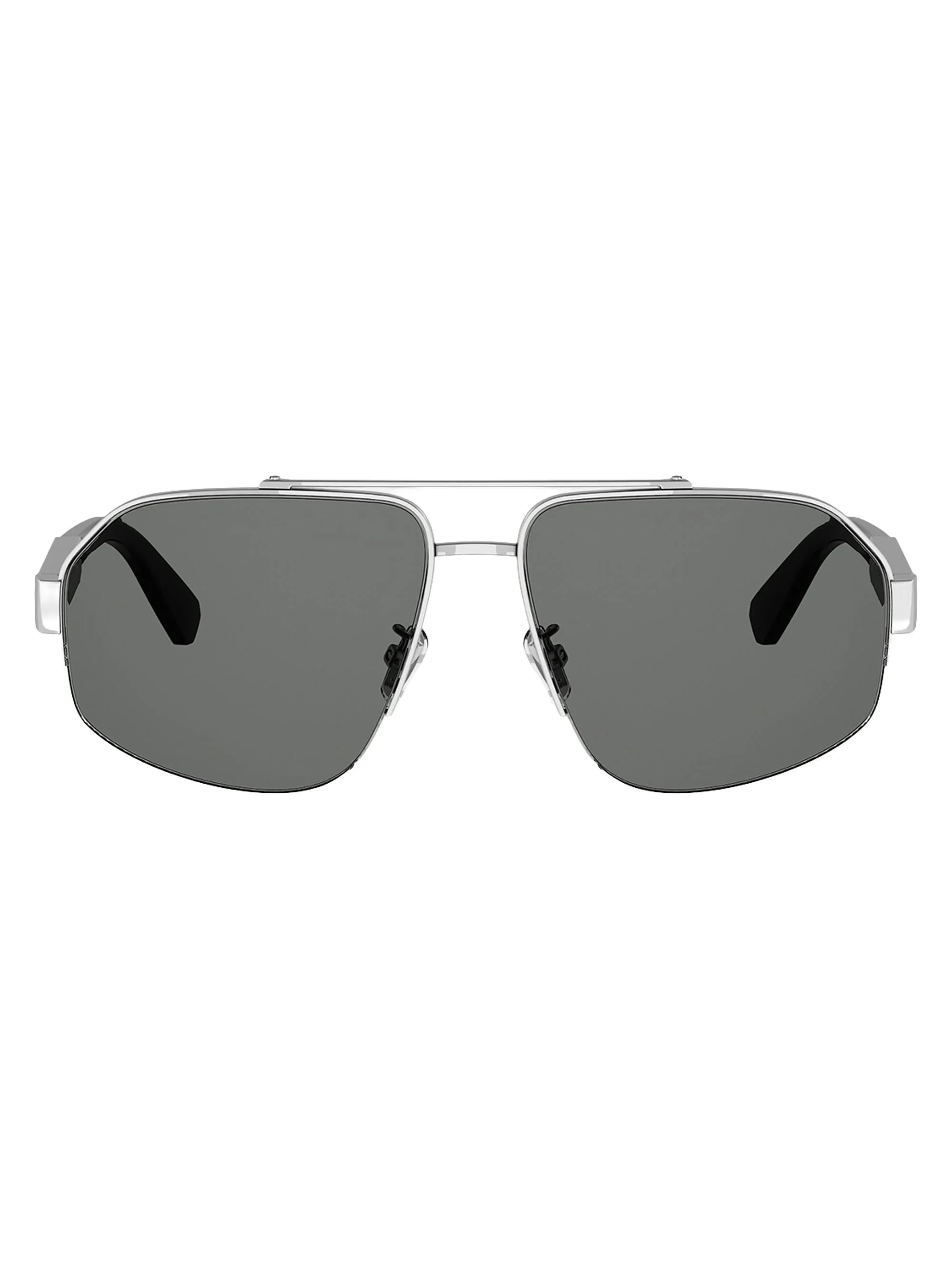 Men's 59MM Polarized Aviator Sunglasses - Palladium Smoke Polarized - 1