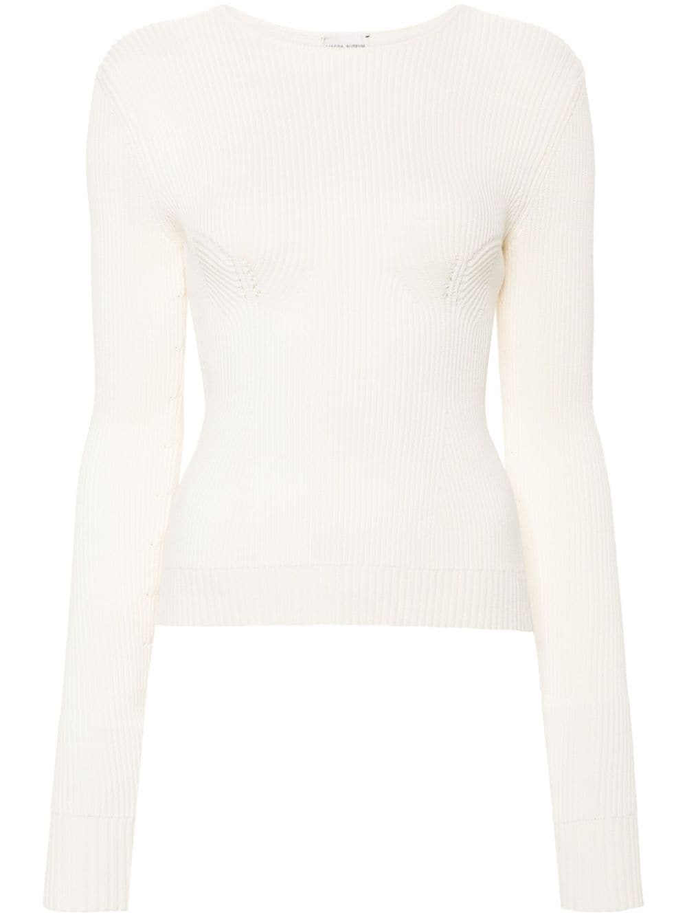 long-sleeve ribbed jumper - 1