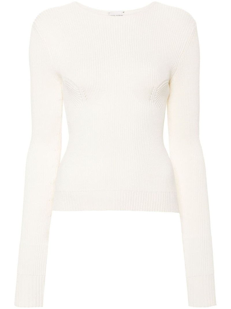 long-sleeve ribbed jumper - 1