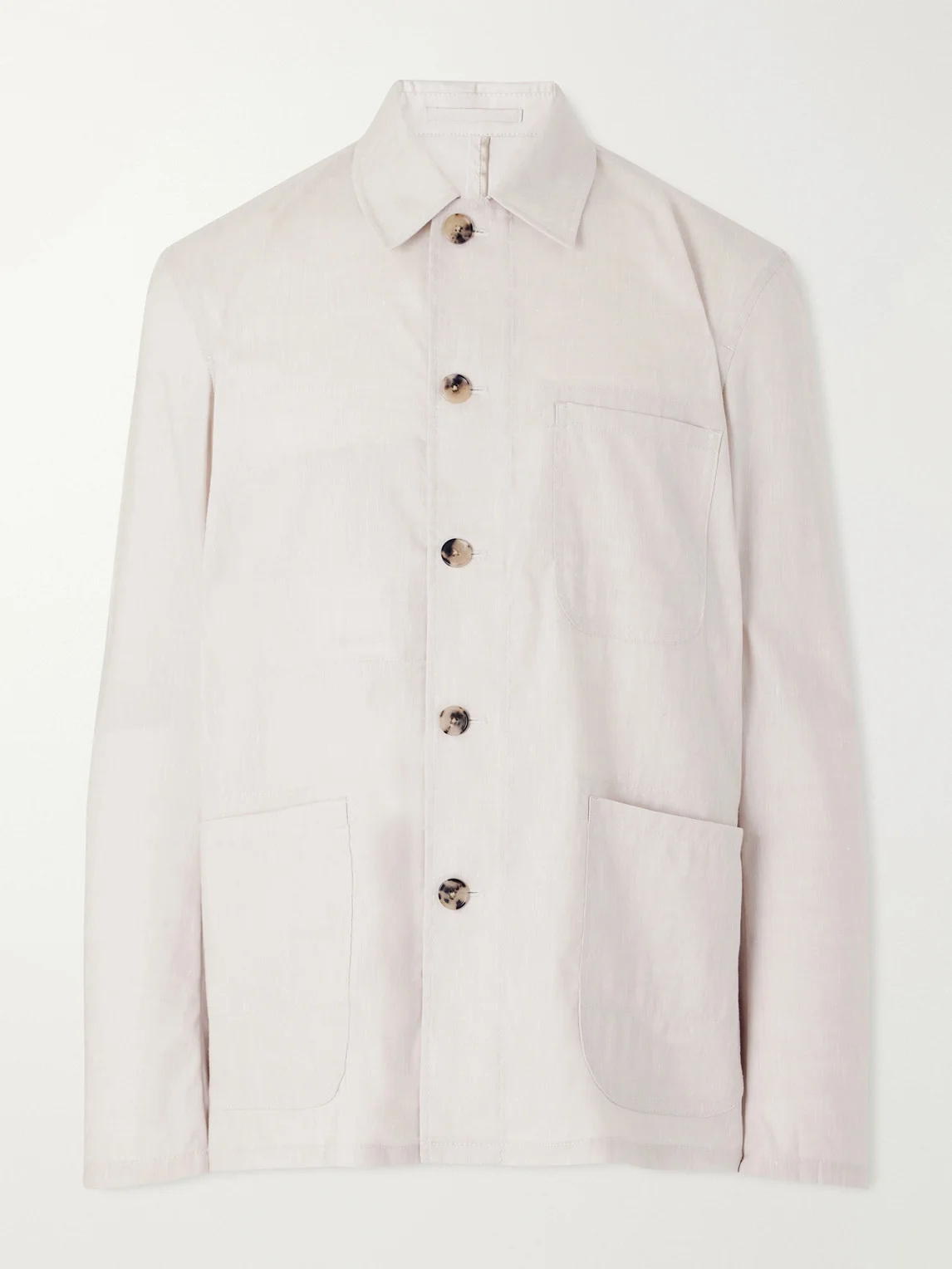Linen and Wool-Blend Overshirt - 1