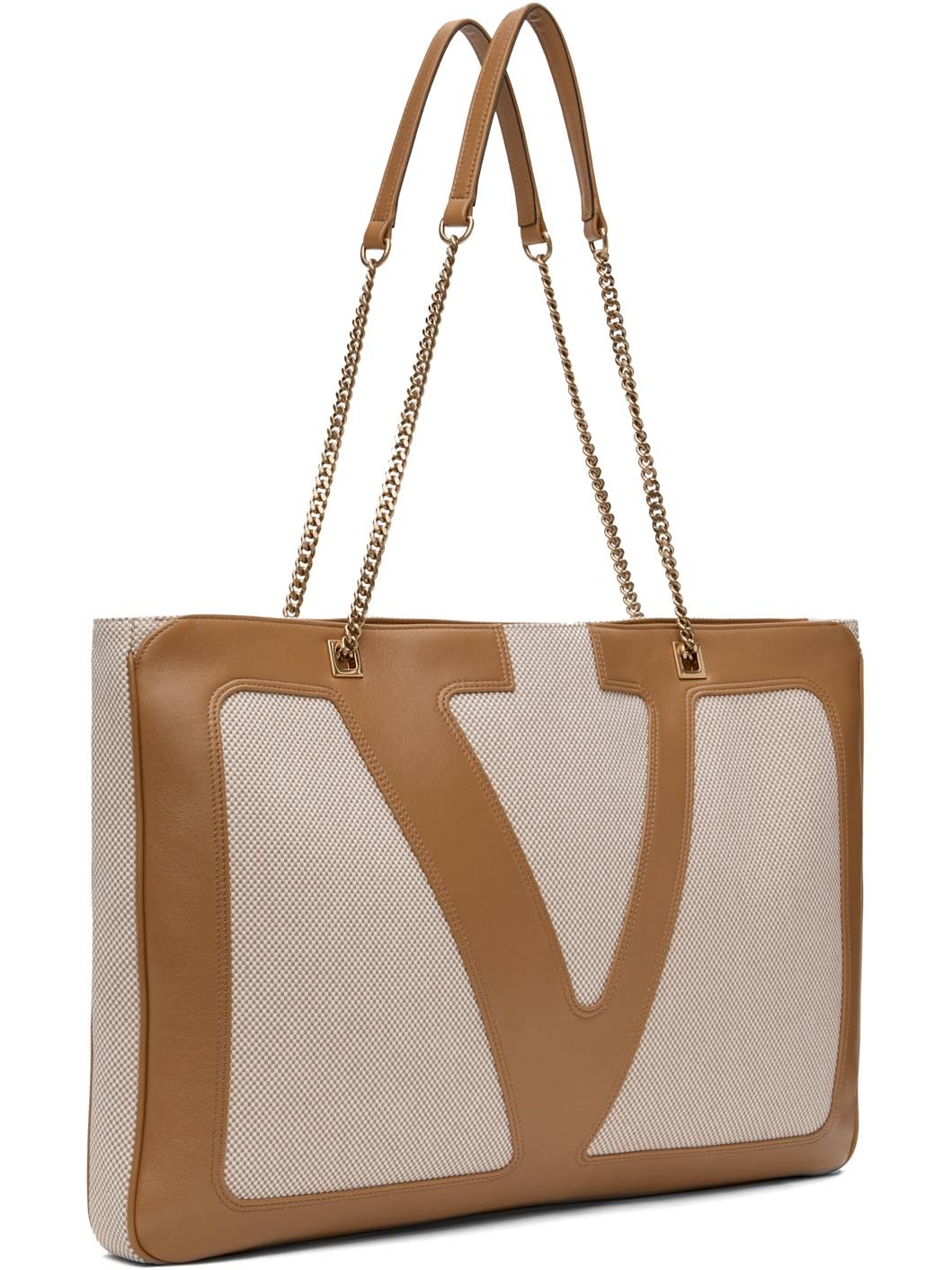 Beige Viva Superstar Large Canvas Shopping Tote - 2