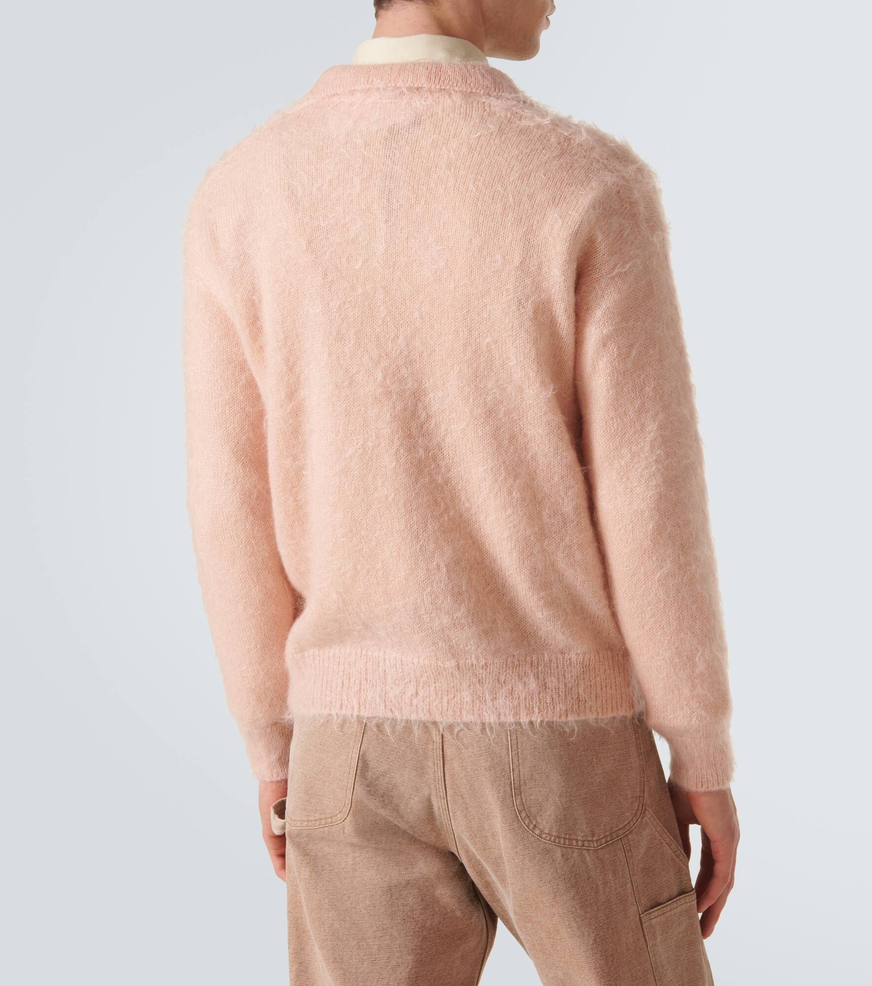 Mohair and wool polo sweater - 4