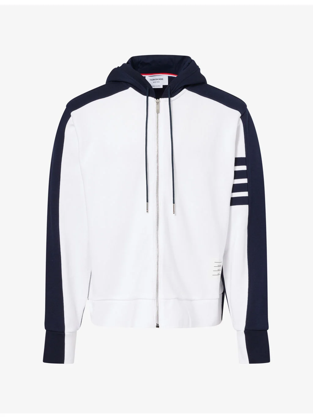 Contrast-Sleeve Cotton Hoody - 1