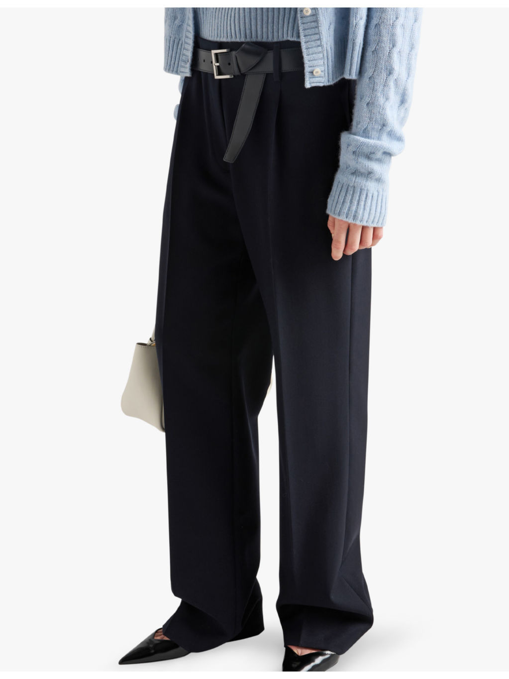 Straight-leg mid-rise wool trousers - 3