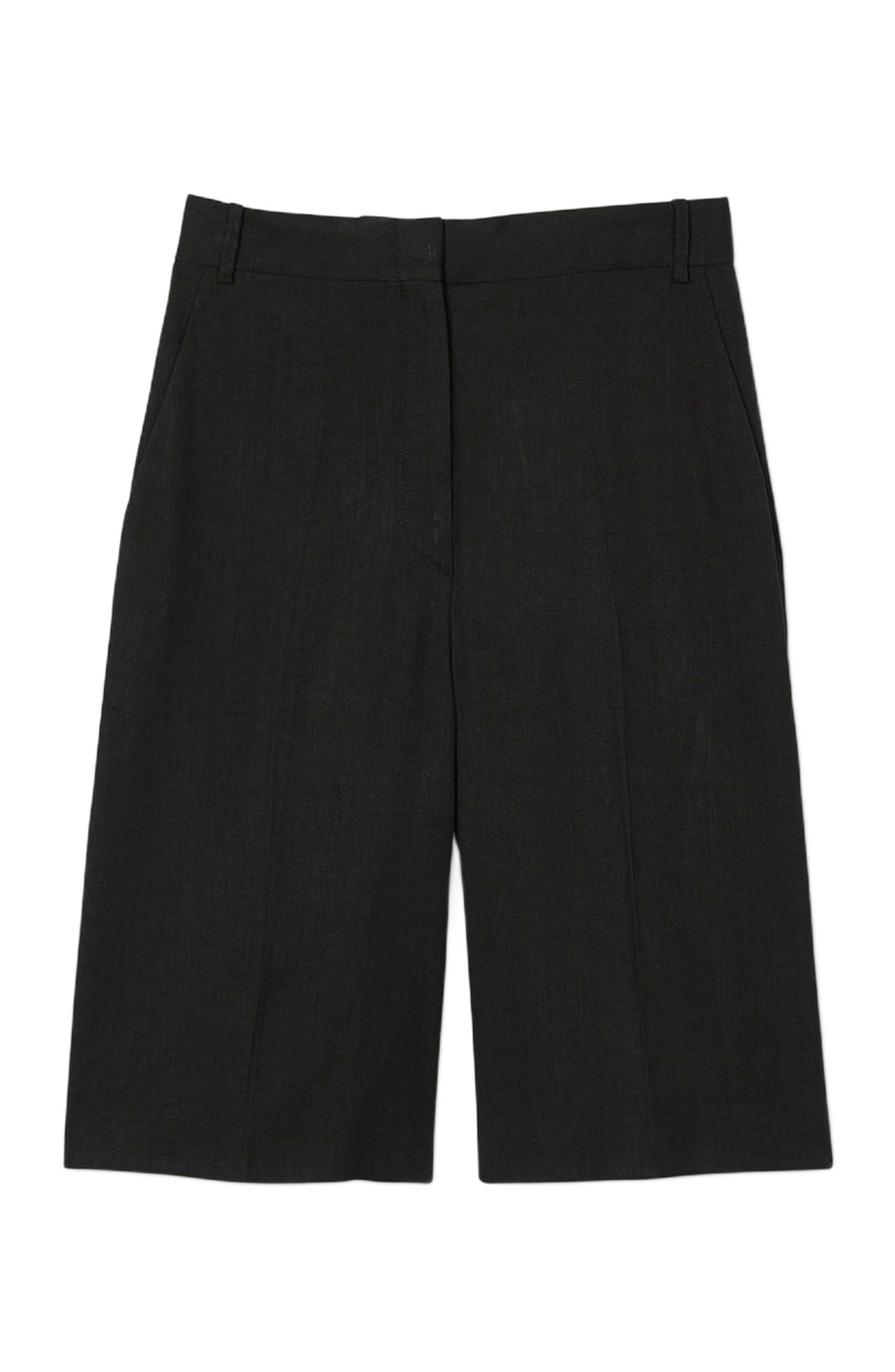 SANDRO Linen-blend Bermuda shorts in Black at Nordstrom - 5