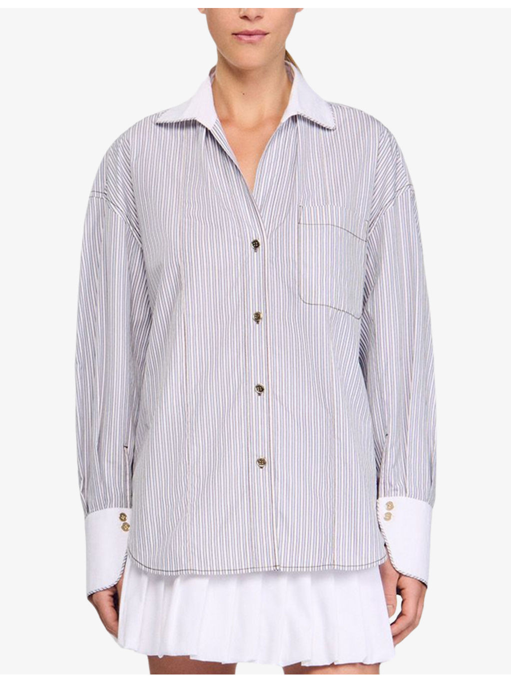 Striped Relaxed-Fit Cotton Shirt - 6