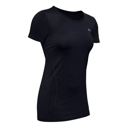 (WMNS) Under Armour Seamless Training Sports Short Sleeve Black 1351604-001 - 1