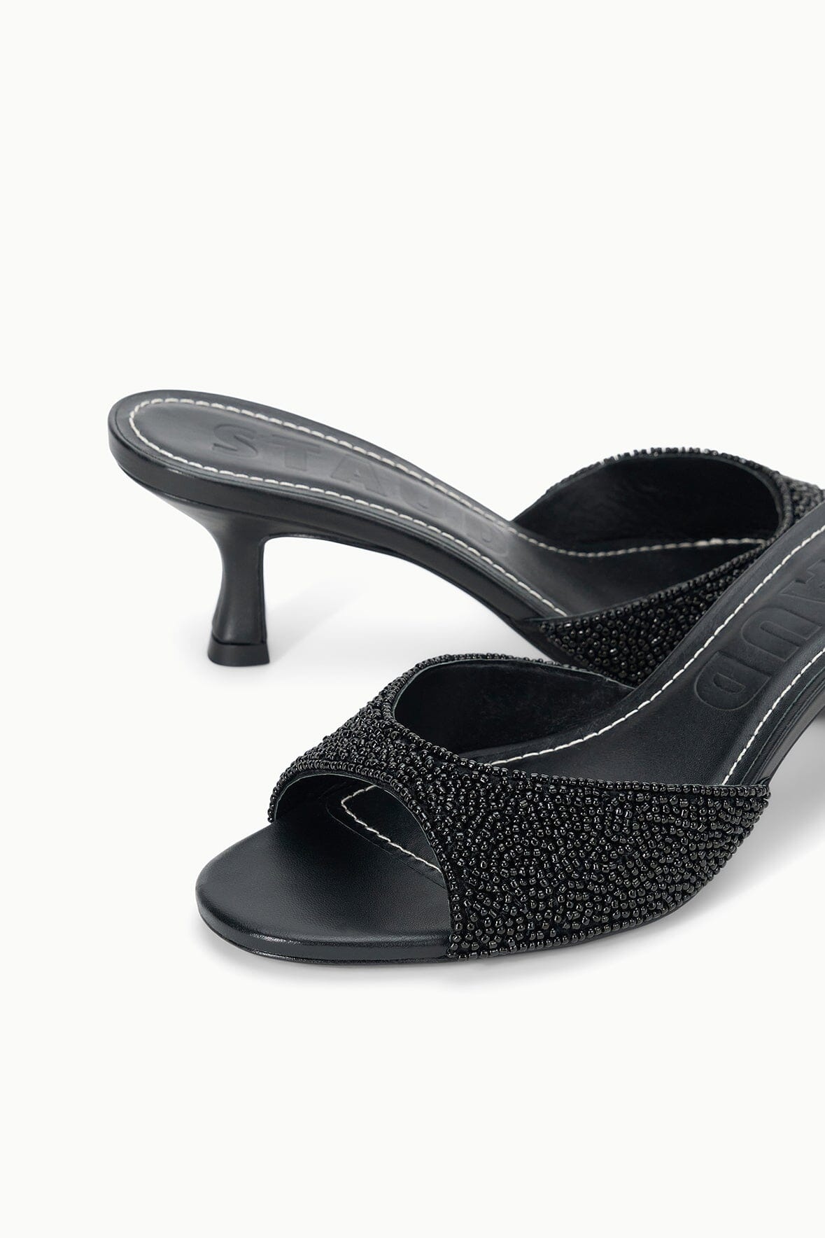 STAUD BRIGITTE MULE BLACK BEADED - 6