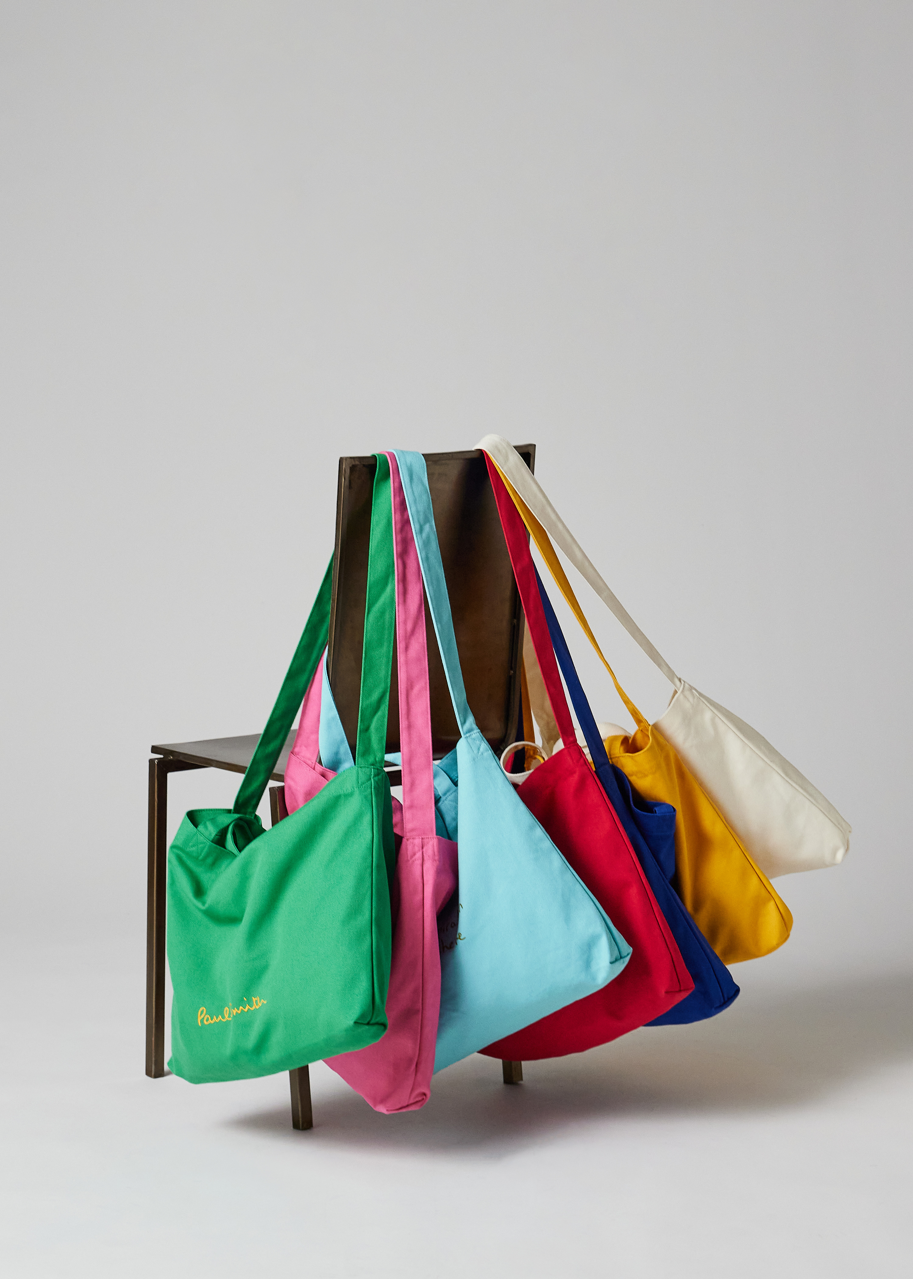 Blue Cotton-Canvas Quote Tote Bag - 7