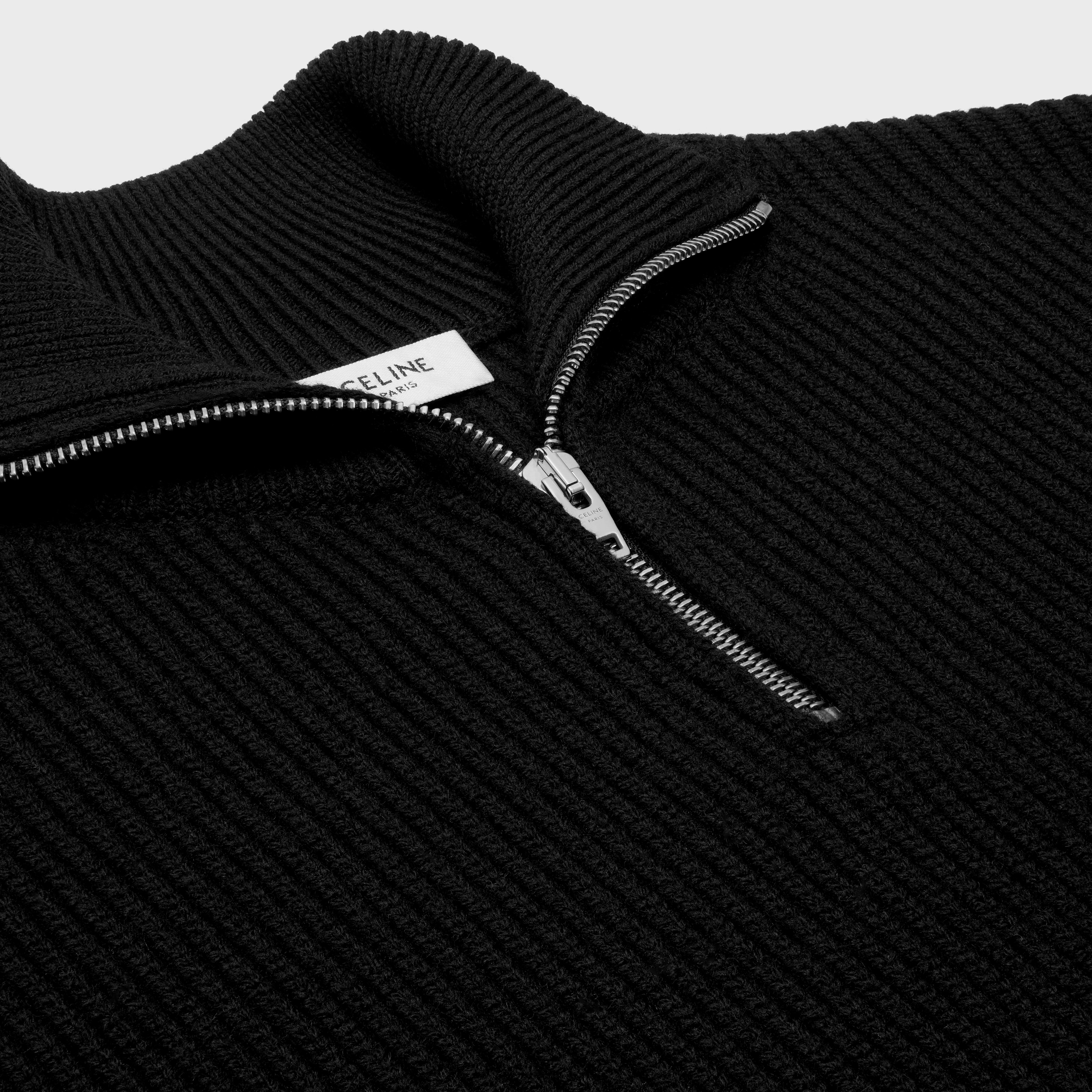 trucker sweater in ribbed wool - 3