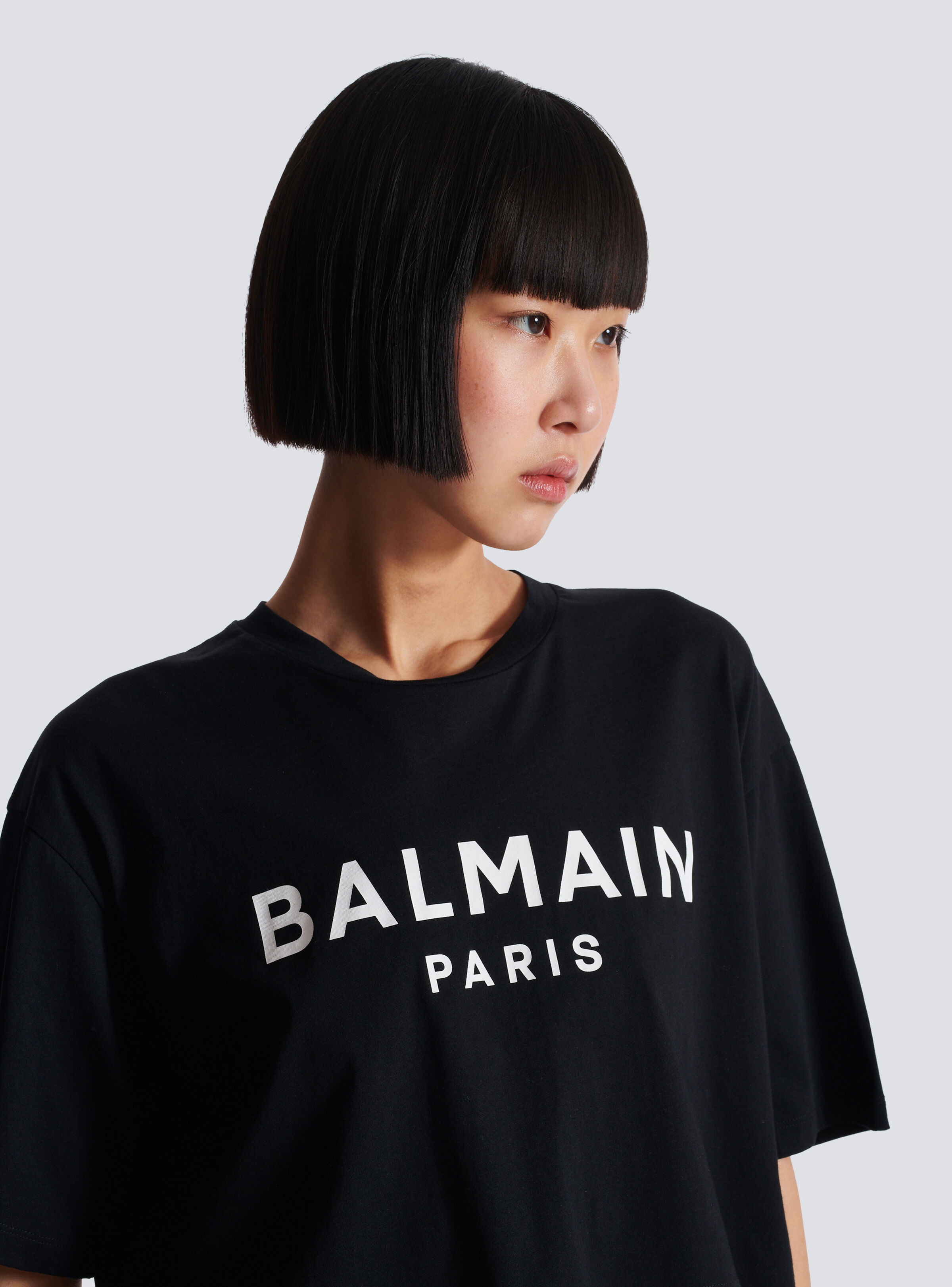 T-shirt with Balmain Paris print - 7