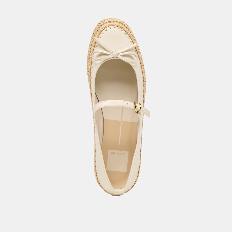 BETONY BALLET FLATS OFF WHITE LEATHER 8