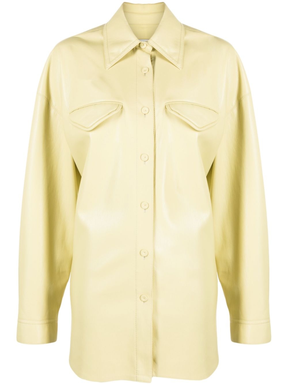 Kaysa faux-leather shirt - 1