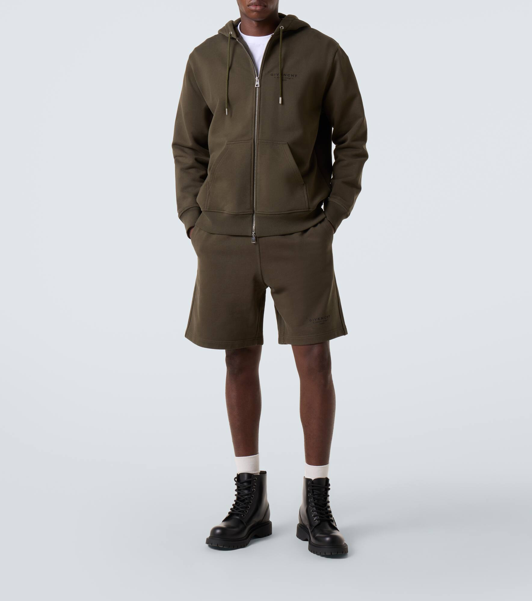 Givenchy Stamp cotton Bermuda shorts - 2