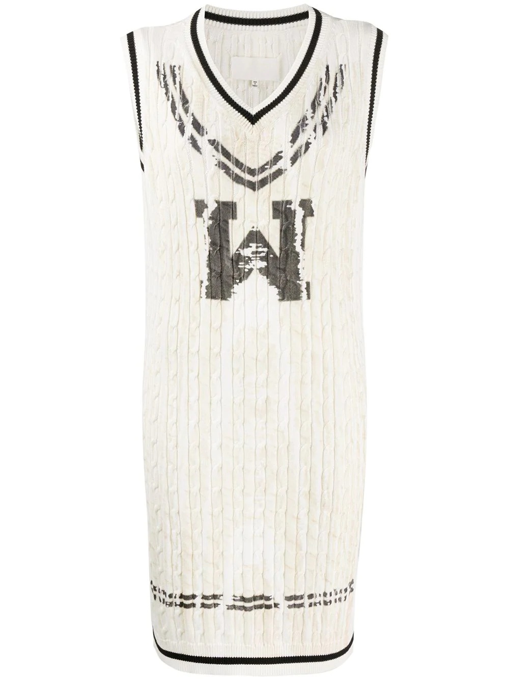 logo knit dress  - 1